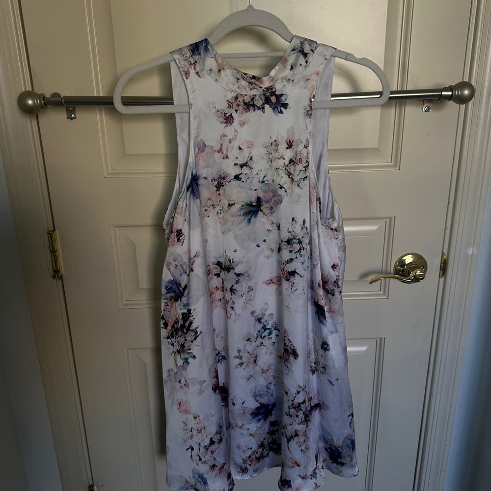 Show Me Your MuMu Floral Mini Dress - White and Pink